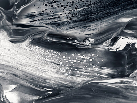 Black and white brush stroke, creative abstract hand painted background, brush texture, acrylic