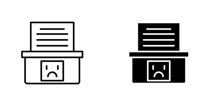 Complaint box icon on white background, editable stroke svg 10