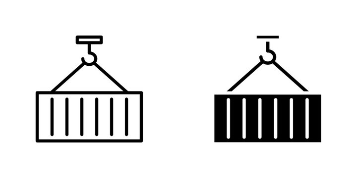 Container icon on white background, editable stroke svg 10