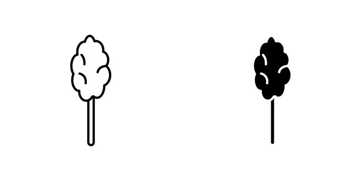 Cotton Candy icon on white background, editable stroke svg 10