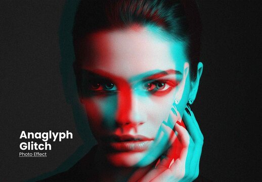 Anaglyph Glitch Photo Effect