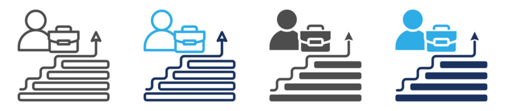 career icon set multi concept
