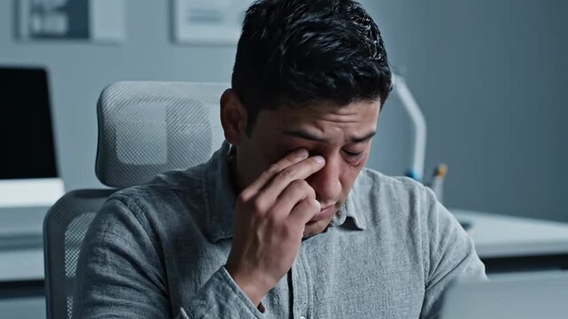 Man In Distress: Capturing Emotional Turmoil During a Moment of Vulnerability And Grief