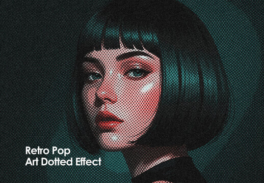 Retro Pop Art Dotted Photo Effect