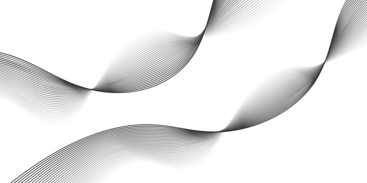 A futuristic 3d illustration featuring a fork, knife, and spoon on a white backdrop with a blue silk wave pattern and elegant gray curves for a modern business wallpaper design