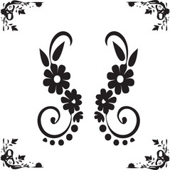 Obraz premium Decorative Floral Swirl Ornament Design