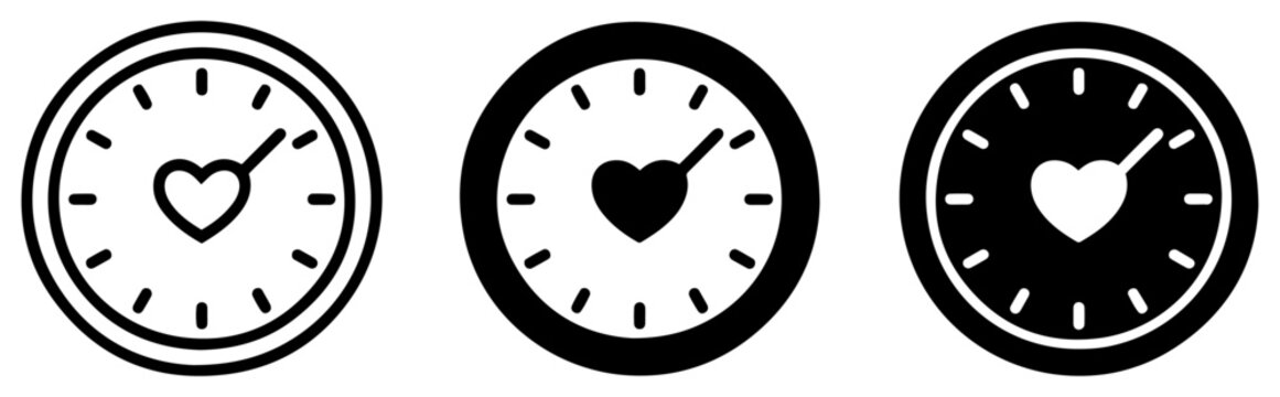 lifespan heart time icon design