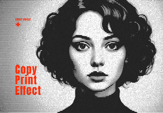 Retro Copy Print Photo Effect