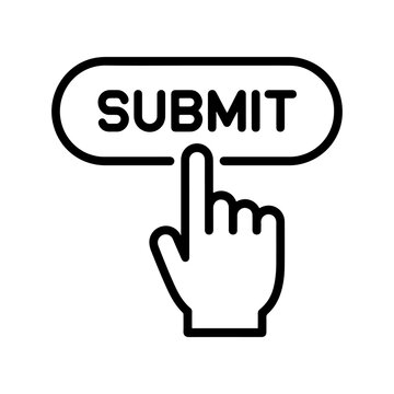 hand clicking submit button icon