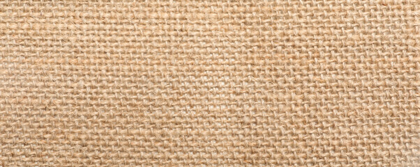Fototapeta premium Texture of burlap cloth, closeup view