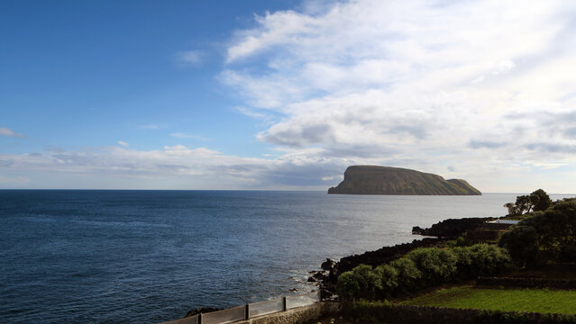 View of the Ilh&eacute;us das Cabras are located southeast of the city of Angra do Hero&iacute;smo, Terceira Island, Azores, Portugal.