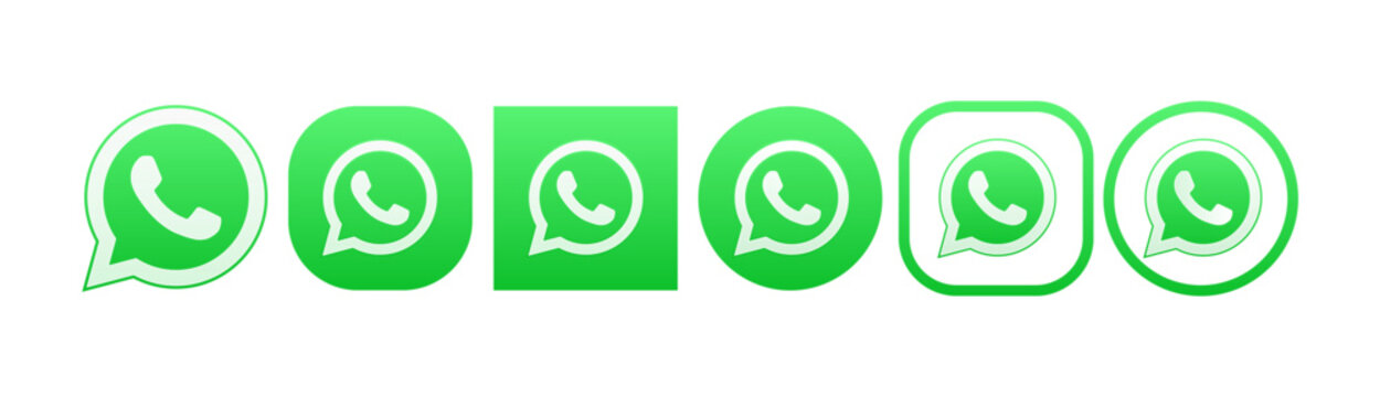 WhatsApp icon logo green vector