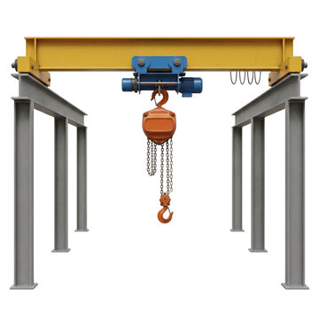Industrial overhead gantry crane with heavy hoist system