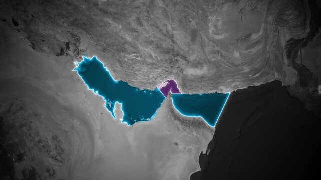 Arabian Sea Red Sea and Gulf of Aden Map Animation