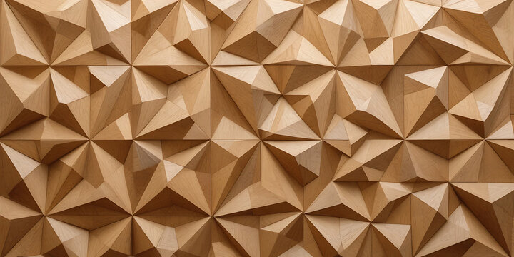 Geometric pattern, brown 3 d triangles, abstract background