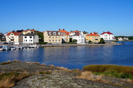 Haus, H&auml;user, Meer, Sch&auml;ren, Sch&auml;reninsel, Stadt, Ekholmen, Karlskrona, Schweden, Ostsee, Fels, Europa, Sommer, blau, Panorama, Ortsbild