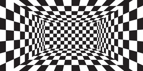Fototapeta premium Black and white chess pattern. Checkerboard seamless vector illustration. Abstract checkered checkerboard for game. Grid geometric square shape. Race flag.