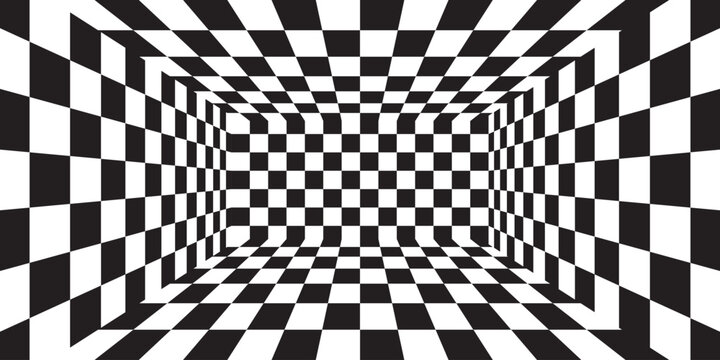 Black and white chess pattern. Checkerboard seamless vector illustration. Abstract checkered checkerboard for game. Grid geometric square shape. Race flag.