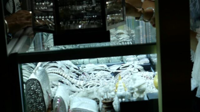 Stall selling silver jewelry 