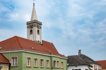 Obraz premium Catholic parish church of the Holy Trinity, an early Baroque building from the 17th century in Rust