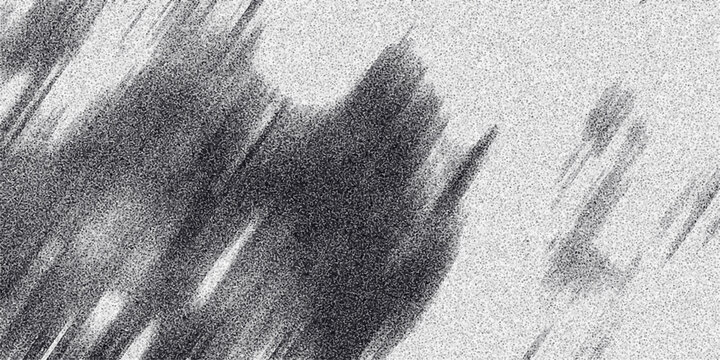 Abstract grayscale textured background with diagonal streaks and grainy noise creating a dynamic and artistic impression