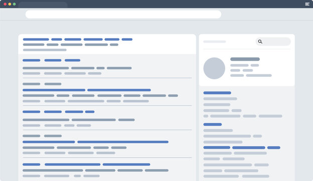 Modern Web Interface Dashboard Layout with Content Feed and Sidebar UI Vector Illustration