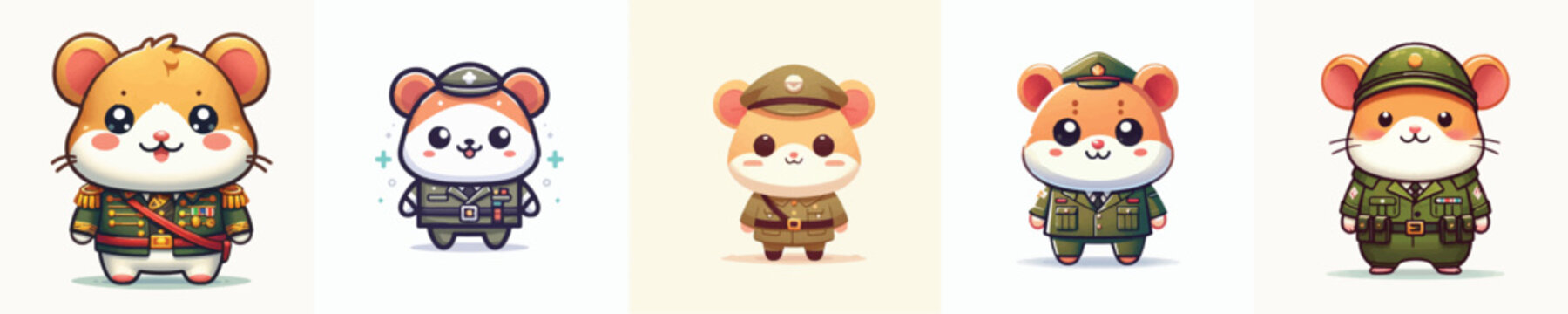 Vector of a hamster soldier