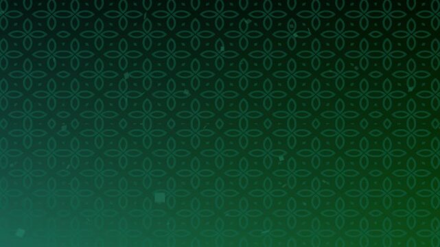 Ramadan Kareem Animated Design with Light Sparkles on a Dark Green Islamic Geometric Background, Suitable for Religious, Festival, and Cultural Projects