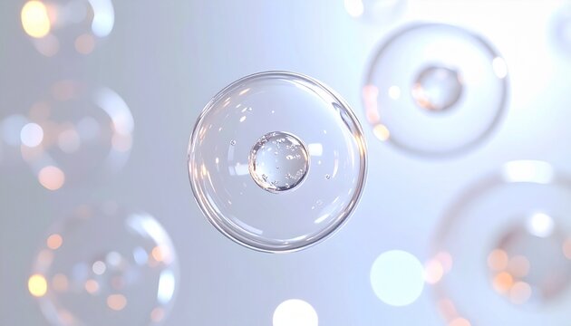 3D Illustration of Microscopic View of Stem Cells Self-Replicating and Proliferating within Body. Medical Illustration. 