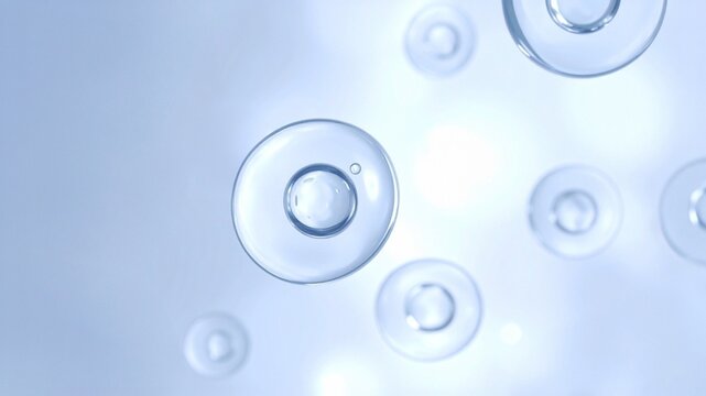 3D Illustration of Microscopic View of Stem Cells Self-Replicating and Proliferating within Body. Medical Illustration. 