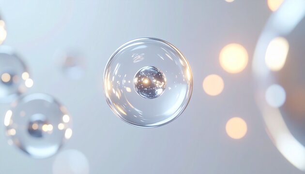 3D Illustration of Microscopic View of Stem Cells Self-Replicating and Proliferating within Body. Medical Illustration. 