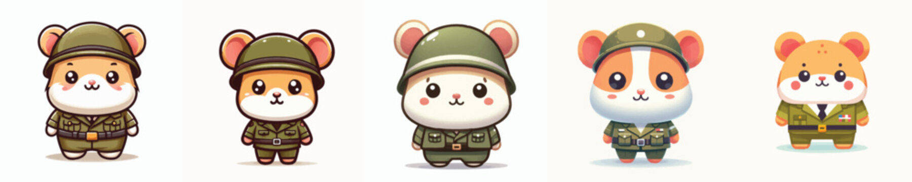 Vector of a hamster soldier