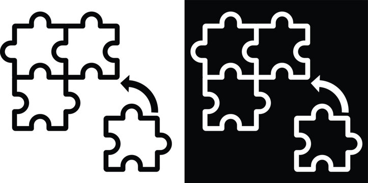 integrate Two-tone version in black and white background