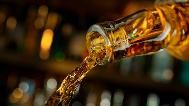 Pouring Whiskey from Bottle