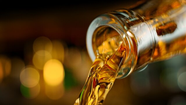 Pouring Whiskey from Bottle