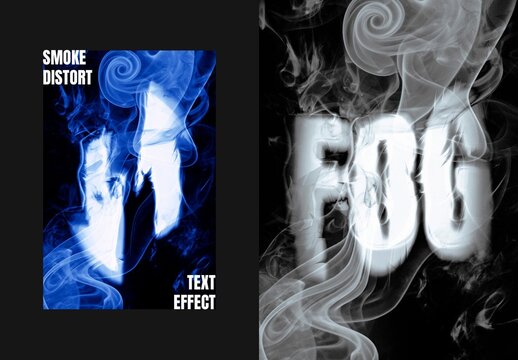 Smoky Text Effect &ndash; Distort Typography for Logo, Poster & Branding (PSD)