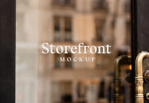 Window Sign Mockup &ndash; Outdoor Branding Presentation (PSD)
