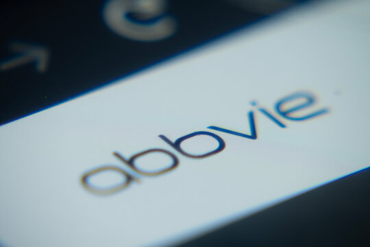 Dhaka, Bangladesh- 02 Dec 2025: A Close-up of a laptop screen is displaying the AbbVie web interface in a browser.