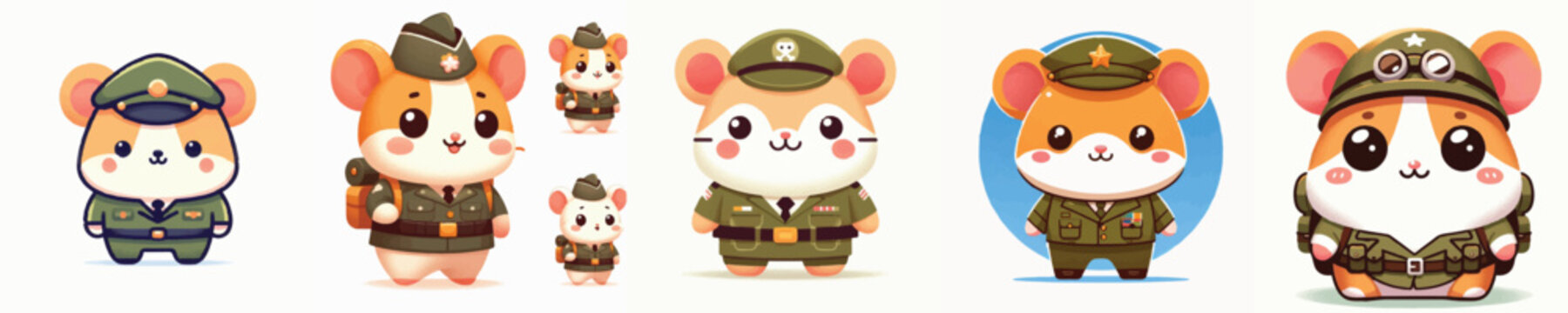 Vector of a hamster soldier