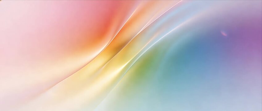 Abstract rainbow gradient background pastel wave soft pride month celebration colorful spectrum flow smooth curve dreamy minimal modern fluid digital art design light texture backdrop