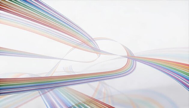 Colorful line wave abstract background pride month design flow dynamic curve movement modern minimal art digital gradient motion energy creative rainbow spectrum swirl loop flowing celebration freedom