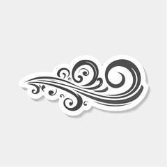 Fototapeta premium Swirling Decorative Flourish with Swirls and Lines