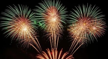 Obraz premium Spectacular american independence day fireworks display a vibrant celebration of freedom and patriotism