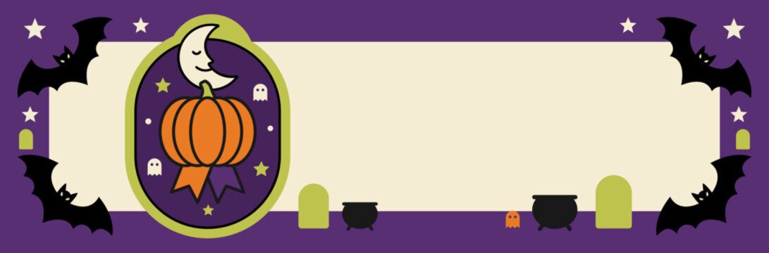Halloween Promo Banner with Left Visual Block and Right Copy Space