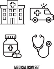 medical care out line icons © Shafiq