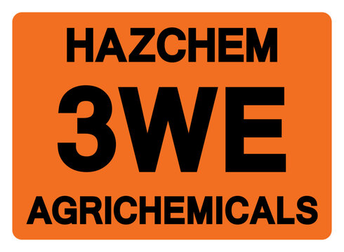 Hazard Chemical 3WE Symbol Sign, Vector Illustration, Isolate On White Background, Label. EPS10