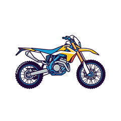 Fototapeta premium Enduro Motorcycle Vector Illustration - Off Road Dirt Bike