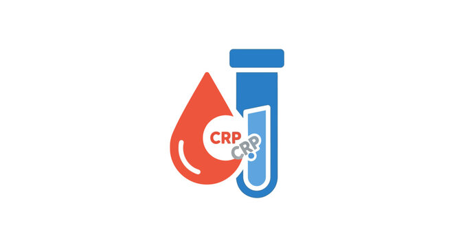 CRP Blood Test Icon: Inflammation Marker in Medical Diagnostics
