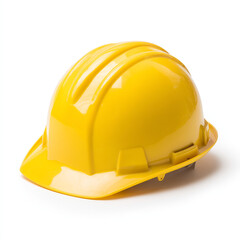 Fototapeta premium Yellow hard hat with personal protective equipment safety equipment heavy duty