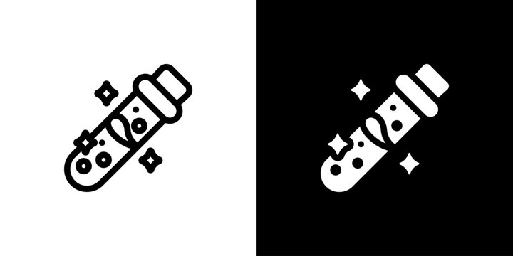 Magic Elixir icon concept with flat Black White Background. Vector illustration.